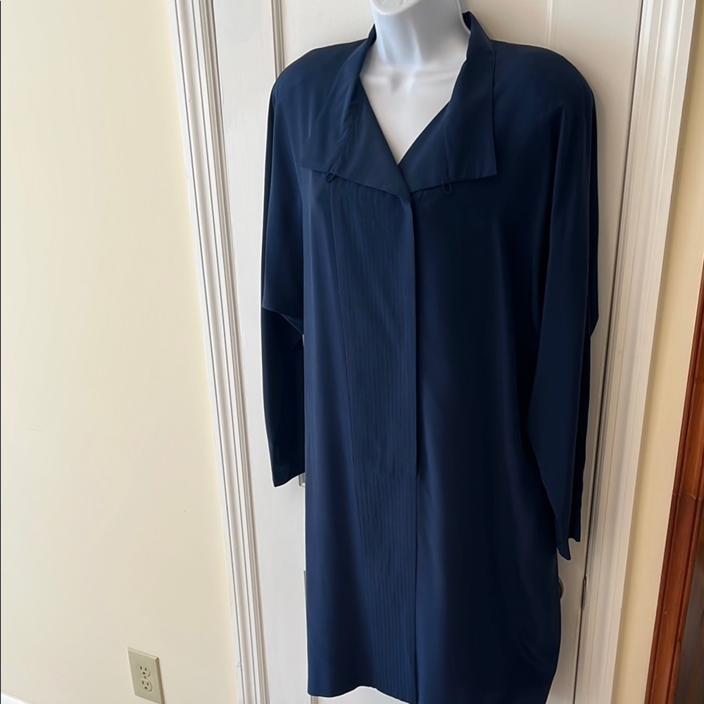 Liz Claiborne Silk Dress Women’s 6 Blue Long Quiet Luxury Minimalist‎ Classic